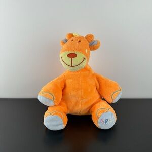Toys R Us Rare Orange Bruin Baby Giraffe 9” Embroidered Eyes Plush
